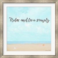 Framed Relax and Live Simply