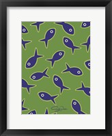 Framed Lime With Purple Fish