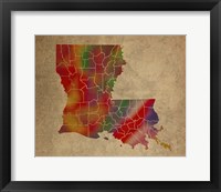 Framed LA Colorful Counties