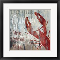 Framed 'New Orleans Seafood I' border=