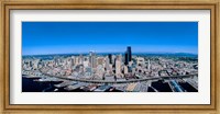 Framed Aerial View of a Cityscape, Seattle, Washington