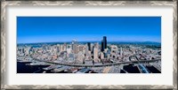 Framed Aerial View of a Cityscape, Seattle, Washington