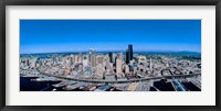 Framed Aerial View of a Cityscape, Seattle, Washington