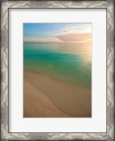 Framed Elevated View of Beach at Sunset, Great Exuma Island, Bahamas