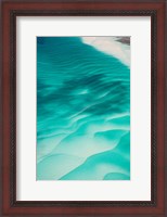Framed Aerial View of Clear Turquoise Water in Caribbean Sea, Great Exuma Island, Bahamas