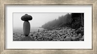 Framed Cairn on a Rocky Beach, Maine