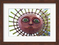 Framed Sun Mask during Summer Solstice Celebration in Santa Barbara, California