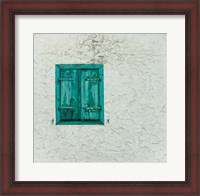 Framed Green Window with Closed Shutter, Baden-Wurttemberg, Germany