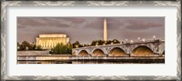 Framed Arlington Memorial Bridge with Lincoln Memorial and Washington Monument, Washington DC