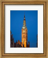 Framed Low Angle View of Clock Tower, Gdansk, Poland