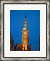 Framed Low Angle View of Clock Tower, Gdansk, Poland