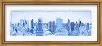 Framed Chicago Buildings in Blue