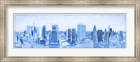 Framed Chicago Buildings in Blue