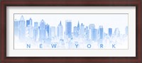 Framed New York City in Blue