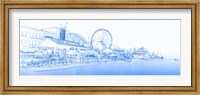 Framed Navy Pier and Skyline at the Waterfront, Chicago