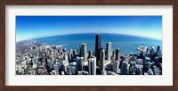 Framed Aerial view of Chicago, Cook County, Illinois