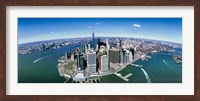 Framed Aerial View of Lower Manhattan