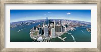 Framed Aerial View of Lower Manhattan