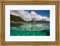 Framed Bungalows on the Beach, Moorea, Tahiti, French Polynesia