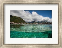 Framed Bungalows on the Beach, Moorea, Tahiti, French Polynesia