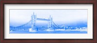 Framed Tower Bridge on Thames River, London, England