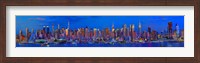 Framed Panoramic View of Manhattan Skyline at Dusk