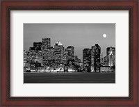 Framed Boston at night (Black And White)