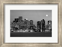 Framed Boston at night (Black And White)