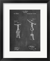 Framed Chalkboard Corkscrew 1883 Patent