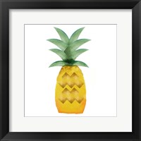 Framed Tropical Icons Pineapple