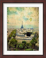Framed Bonjour Paris