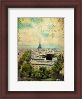 Framed Bonjour Paris