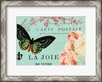 Framed Butterfly Postcard