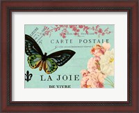 Framed Butterfly Postcard