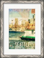 Framed Seattle Ferry Dock
