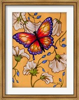 Framed Gold-Purple Butterfly