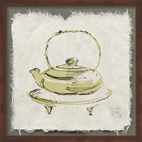 Framed Green Teapot