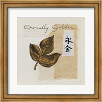 Framed Bronze Leave IV Eternally Golden