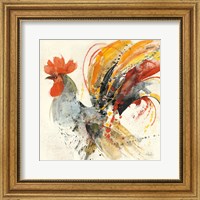 Framed Festive Rooster II