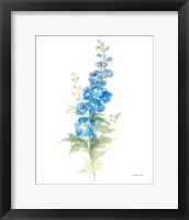 Floursack Florals on White VII Framed Print