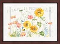 Framed Floursack Florals I