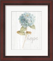 Framed Garden Hydrangea on Wood Hope