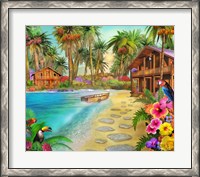 Framed Date Palm Island