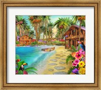 Framed Date Palm Island