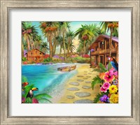 Framed Date Palm Island