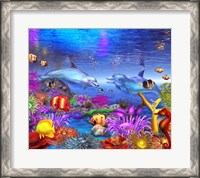 Framed Dolphins Joy