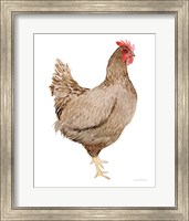 Framed Life on the Farm Chicken Element III
