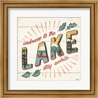 Framed 'Vintage Lake II' border=
