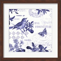 Framed Botanical Blue II