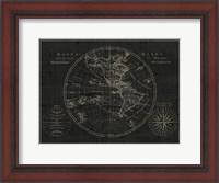 Framed Mappemonde Etching v2